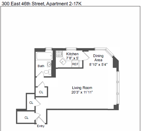 K Line Studio 1 Bath